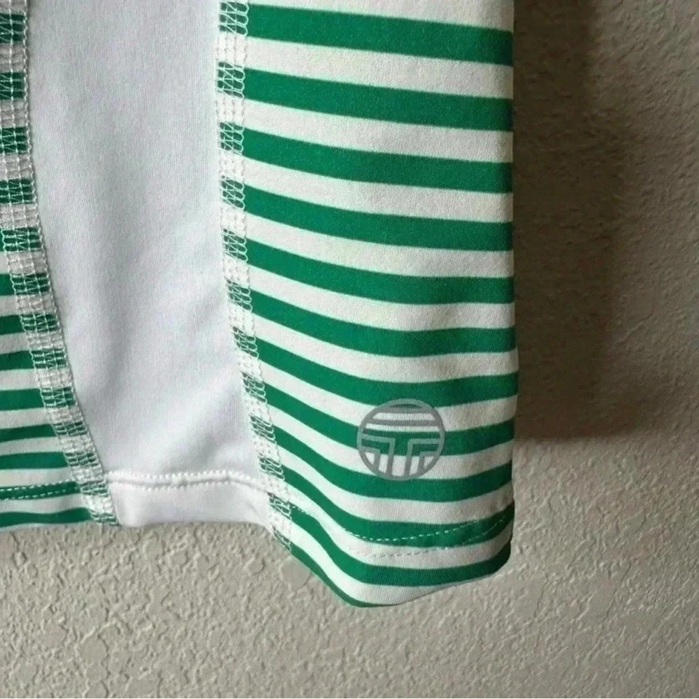 Tory Burch sport SHORT-SLEEVE RASHGUARD VINEYARD NICE STRIPE size Medium - Picture 3 of 5